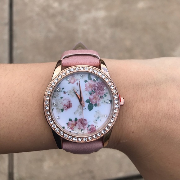 Accessories - Cute pink floral watch NEVER WORN!!!